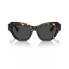 Óculos de sol cat-eye Burberry para mulher BE4423-410687, armação Havana castanho-escuro, lentes castanhas degradê, 52 mm
