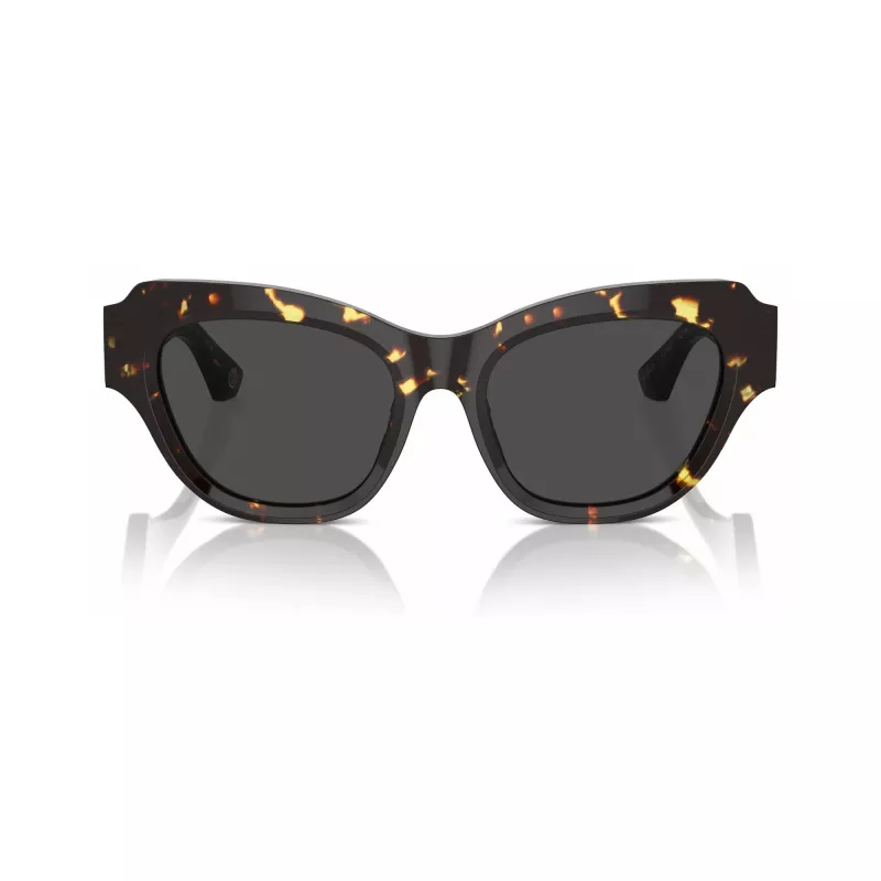 Óculos de sol cat-eye Burberry para mulher BE4423-410687, armação Havana castanho-escuro, lentes castanhas degradê, 52 mm