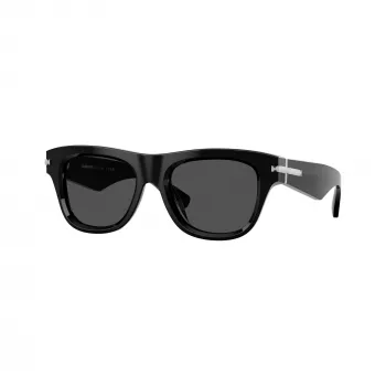 Burberry BE4438U300187 óculos de sol de homem, retangulares, armação preta, lentes cinzento-escuro, 53/19/145 mm