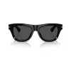 Burberry BE4438U300187 óculos de sol de homem, retangulares, armação preta, lentes cinzento-escuro, 53/19/145 mm