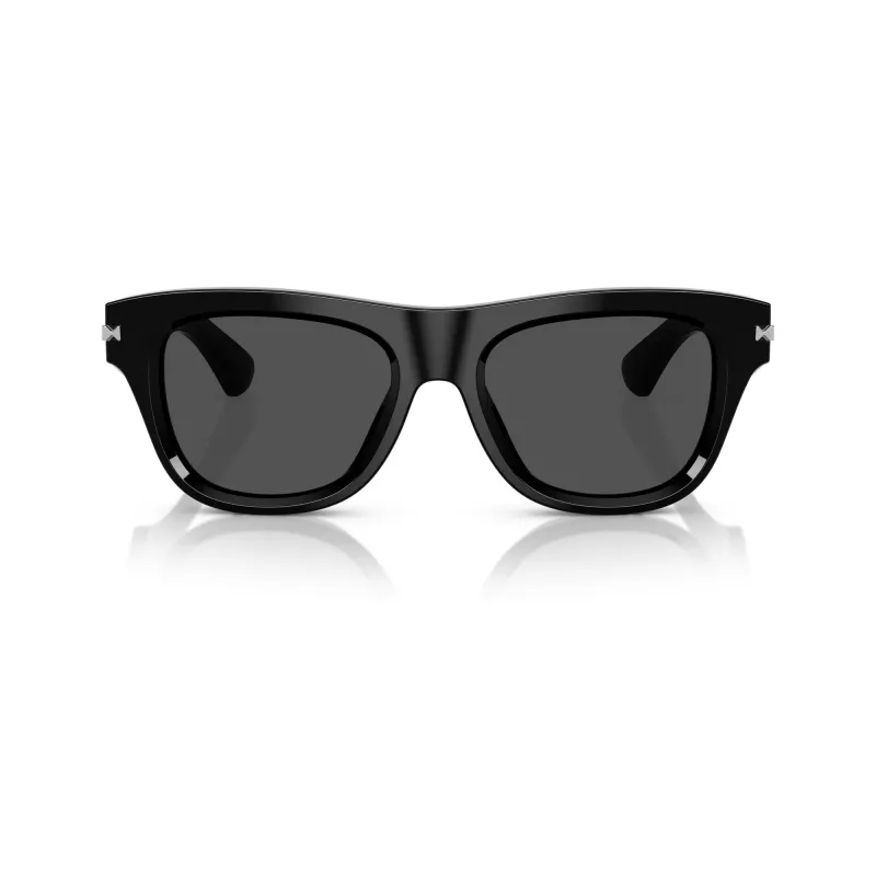 Burberry BE4438U300187 óculos de sol de homem, retangulares, armação preta, lentes cinzento-escuro, 53/19/145 mm