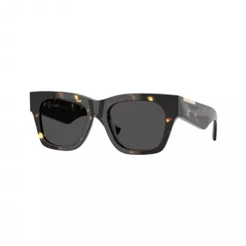 Burberry BE4424-410687 óculos de sol de mulher, Cat Eye, armação cinzento transparente, lentes cinzento-escuro, 52/18/130 mm