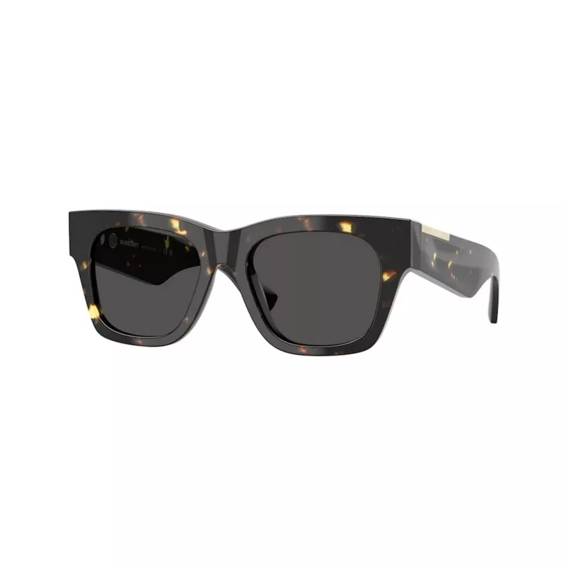 Burberry BE4424-410687 óculos de sol de mulher, Cat Eye, armação cinzento transparente, lentes cinzento-escuro, 52/18/130 mm