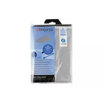 Brabantia capa de tábua de passar a ferro, 124x45 cm, algodão metalizado, espuma 2mm, cinzento metálico