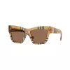 Burberry BE4449F414673 óculos de sol de mulher Cat-Eye castanho-escuro Havana castanho gradiente 53mm