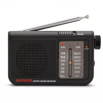 AIWA RS-55/BK rádio portátil analógico AM/FM de bolso, preto