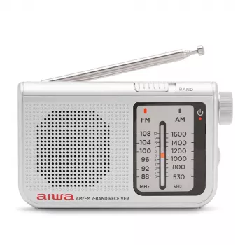 AIWA RS-55/SL rádio portátil analógico AM/FM de bolso, cinzento