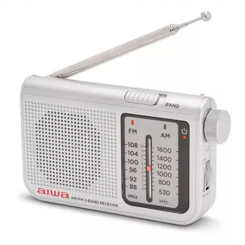 AIWA RS-55/SL rádio portátil analógico AM/FM de bolso, cinzento