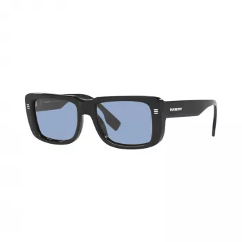Burberry BE4376U300172 óculos de sol de homem, quadrados, armação preta, lentes cinzento-escuro, 55mm