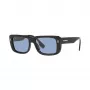 Burberry BE4376U300172 óculos de sol de homem, quadrados, armação preta, lentes cinzento-escuro, 55mm