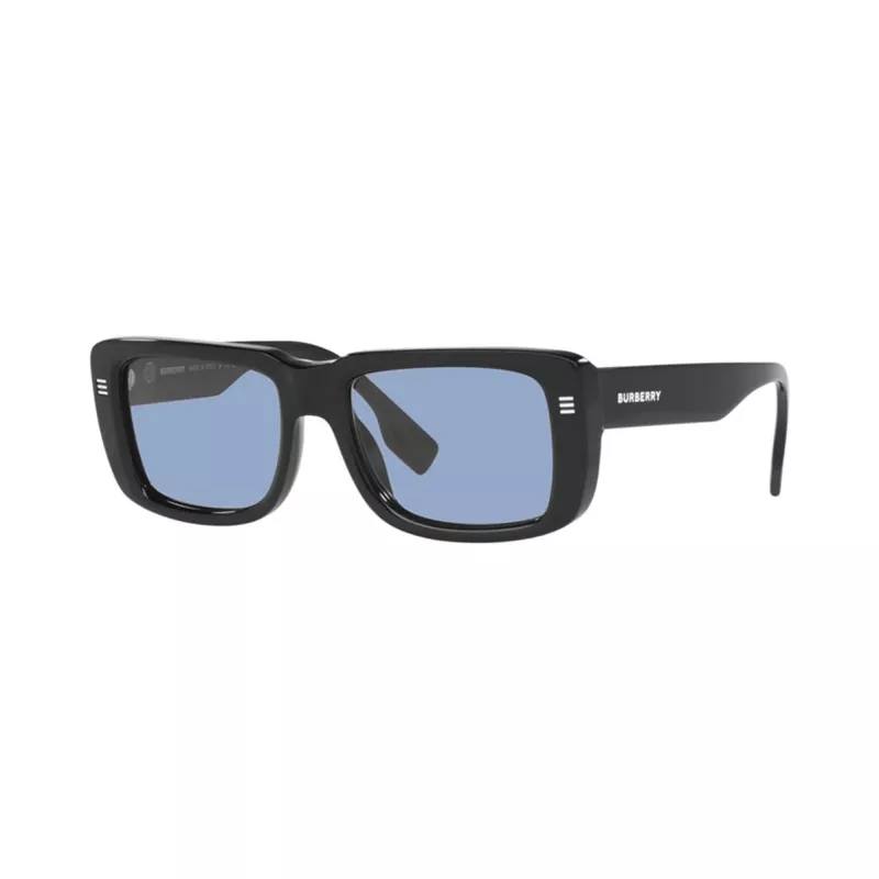 Burberry BE4376U300172 óculos de sol de homem, quadrados, armação preta, lentes cinzento-escuro, 55mm