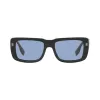 Burberry BE4376U300172 óculos de sol de homem, quadrados, armação preta, lentes cinzento-escuro, 55mm