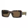 Versace VE4444U10873 óculos de sol de mulher, armação Havana, lentes castanhas gradiente, 54/21/140 mm