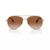 Burberry BE3147-110913 óculos de sol de mulher Cat-Eye, armação dourado-claro, lentes castanhas gradiente, 58mm