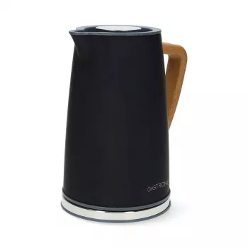 Chaleira elétrica Gastronoma 18130006, 1,7 L, 2200 W, aço inoxidável, preto, sem fios, base 360°