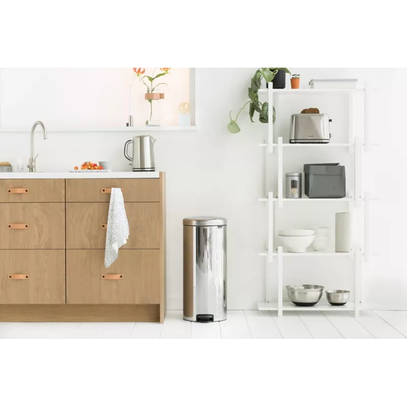 Balde de pedal NewIcon Brabantia 30L Brilliant Steel