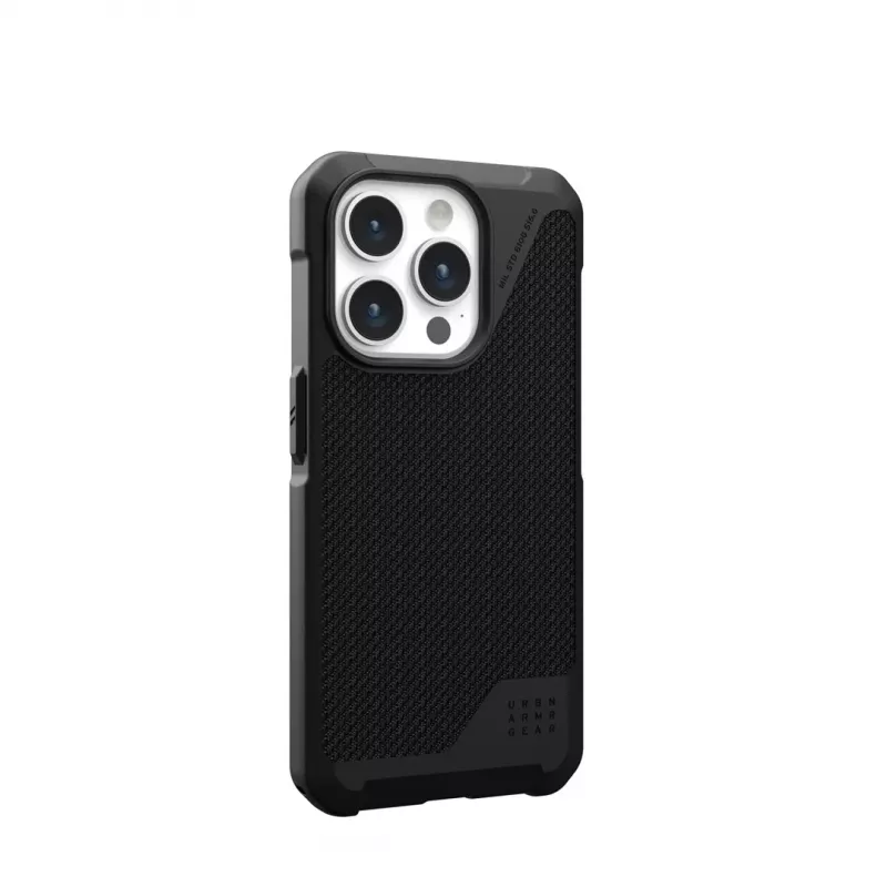 Capa MagSafe UAG Metropolis LT para iPhone 15 Pro – fibra de aramida, preta