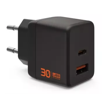 Carregador de parede GaN UAG Urban Armor Gear SRGE 30W PD USB-C/USB-A preto 9B443511V4040