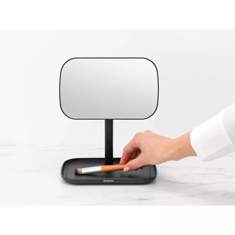 Espelho de parede com prateleira Brabantia ReNew, cinzento escuro