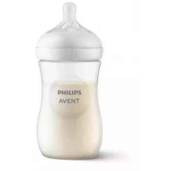 Biberão Philips AVENT Natural Response 260 ml, tetina de fluxo médio, 1m+