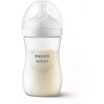 Biberão Philips AVENT Natural Response 260 ml, tetina de fluxo médio, 1m+