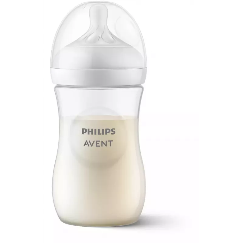 Biberão Philips AVENT Natural Response 260 ml, tetina de fluxo médio, 1m+