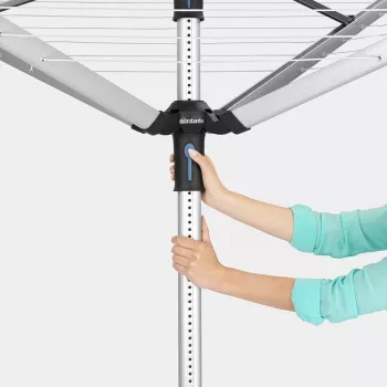 Estendal de roupa Brabantia Lift-O-Matic 50 m, Metallic Grey