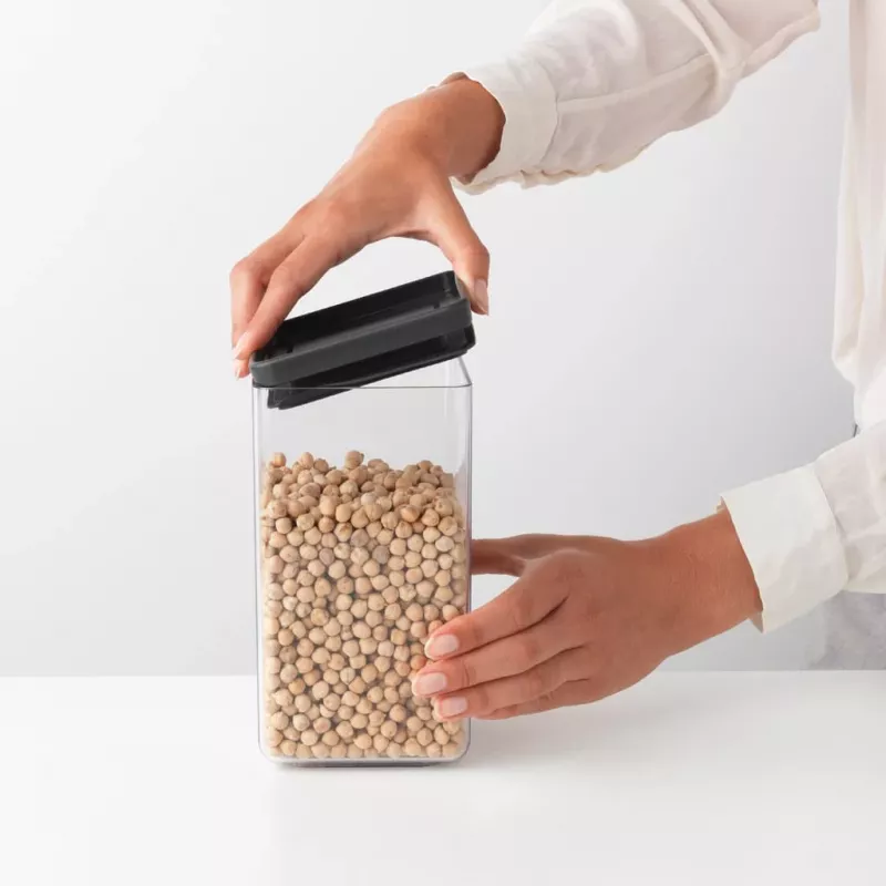 Recipiente retangular para alimentos Brabantia Make & Take 1,6 L Cinzento-escuro