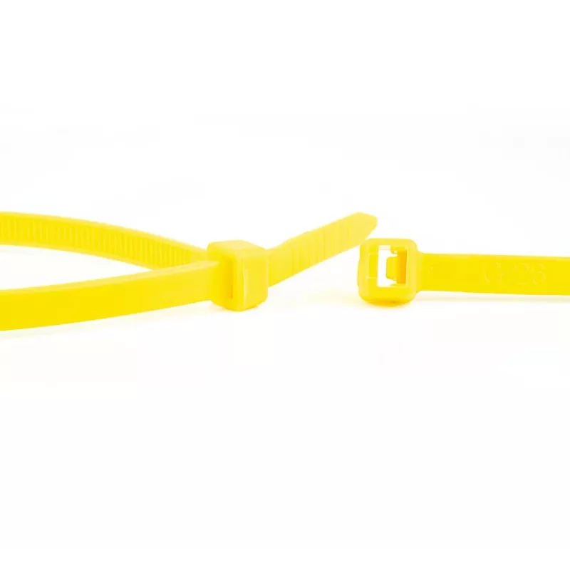 Abraçadeiras de nylon WKK amarelas 100 x 2,5 mm, pack de 100 11032471