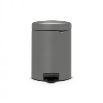 Balde do lixo com pedal Brabantia NewIcon 5L, Mineral Concrete Grey