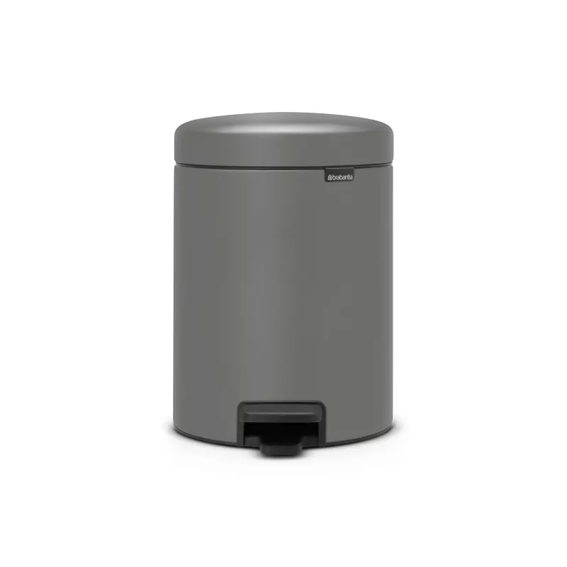 Balde do lixo com pedal Brabantia NewIcon 5L, Mineral Concrete Grey