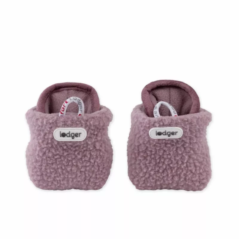 Pantufas de bebé Lodger Slipper Teddy, rosa, 6-12 meses, sola antiderrapante, fleece