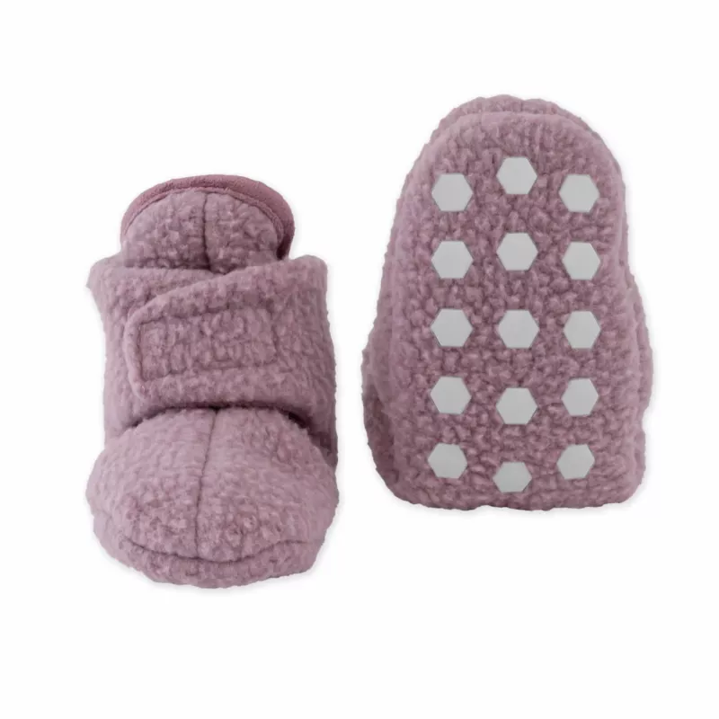 Pantufas de bebé Lodger Slipper Teddy, rosa, 6-12 meses, sola antiderrapante, fleece