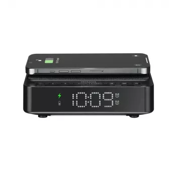 Despertador digital AIWA CR-30/BK com visor LED, rádio FM/PLL, preto