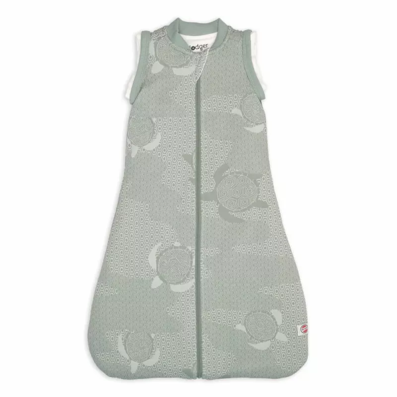 Lodger Hopper Matcha Turtle Saco de dormir para bebé com mangas amovíveis, 50/62, Silk HPM 109_50/62