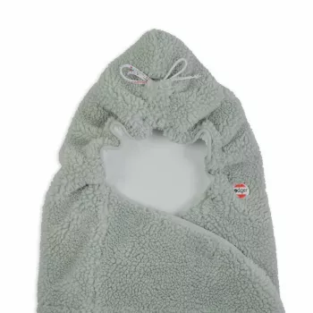 Manta de bebé Lodger WPT 109 Wrapper Teddy Silk Touch, creme