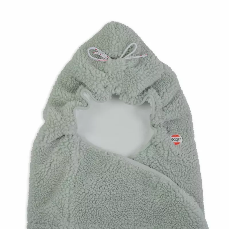 Manta de bebé Lodger WPT 109 Wrapper Teddy Silk Touch, creme