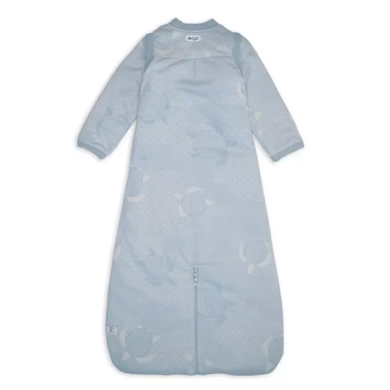 Saco de dormir de bebé Lodger Hopper Matcha Turtle com mangas removíveis, Blue Fogg, 68/80