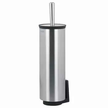 Brabantia ReNew escova de sanita e suporte, aço mate, montagem na parede ou autónoma, cabeça de escova substituível