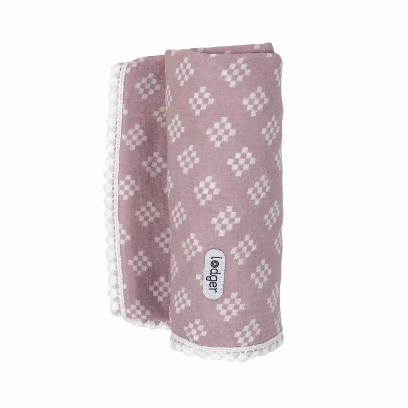 Lodger Swaddle Tribe manta de enfaixar em musselina 120x120 cm rosa