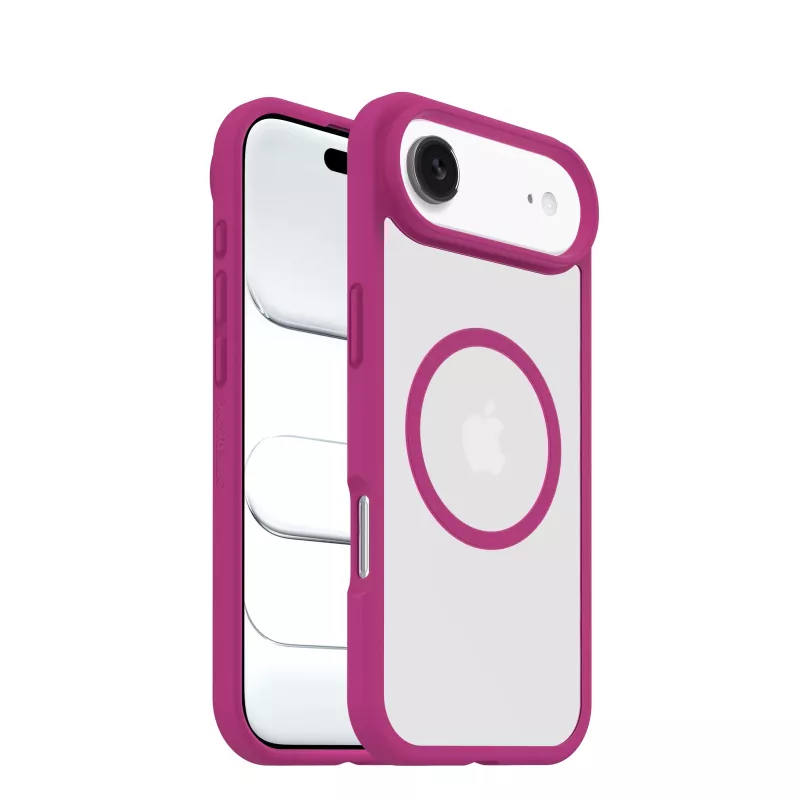 OtterBox React Series capa traseira para Apple iPhone Air – compatível com MagSafe – Rose Crystal (rosa/transparente) 77-98614