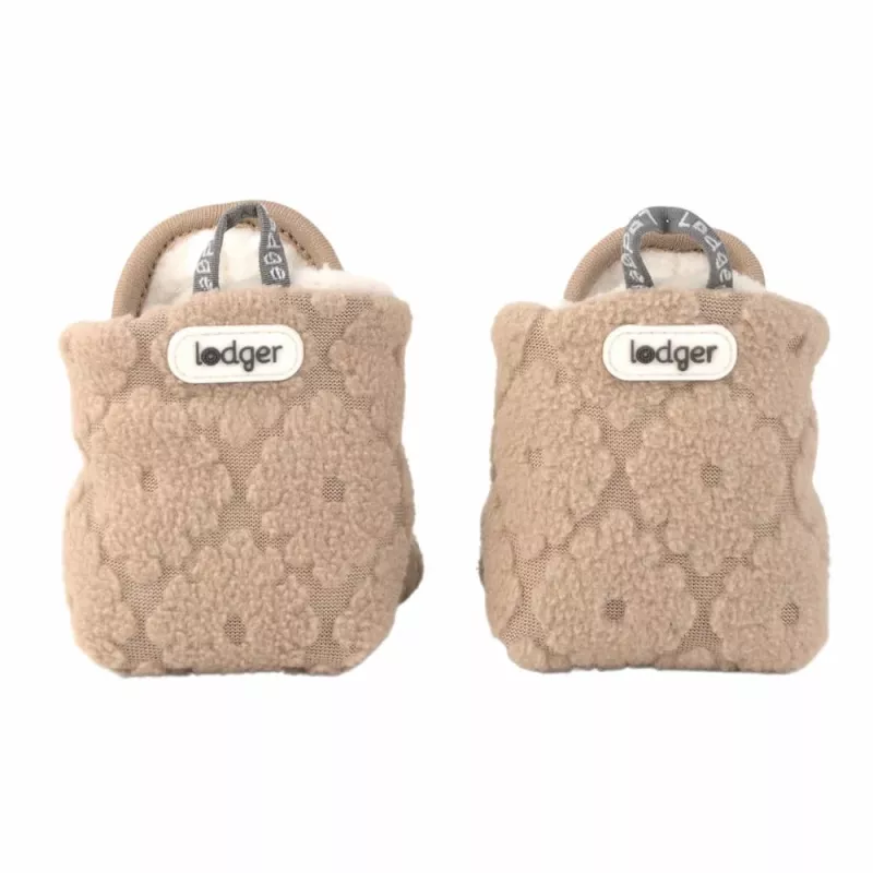 Lodger Slipper Folklore pantufas de fleece para bebé, bege, 6-12 meses