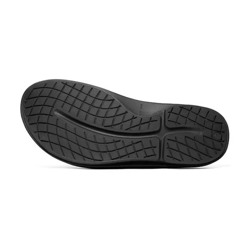 OOFOS OOahh Homem Chinelo Preto - OOfoam Recovery Technology, Suporte anatómico do arco, Amortecimento