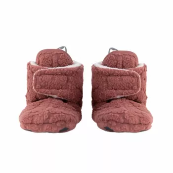 Lodger Slipper Folklore Fleece Sapatos para bebé, 12-18 meses, Rosewood