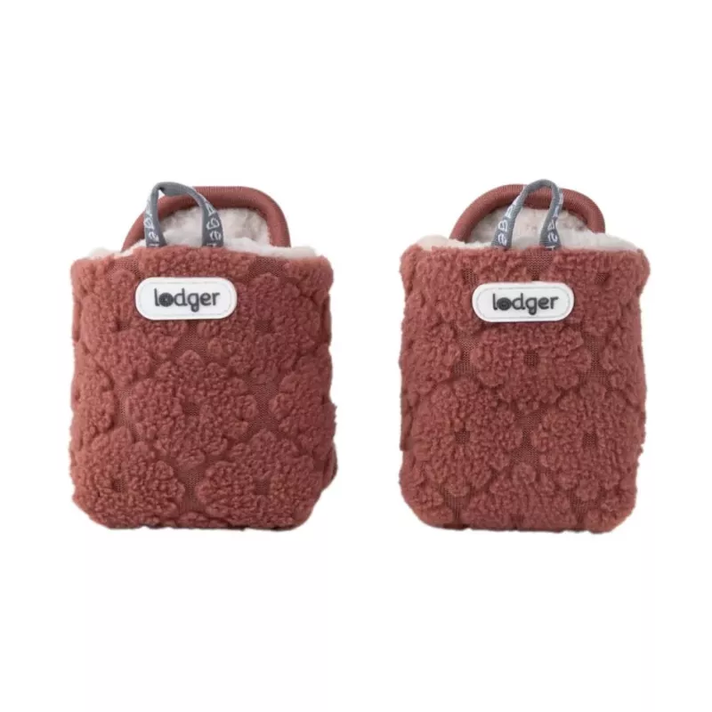 Lodger Slipper Folklore Fleece Sapatos para bebé, 12-18 meses, Rosewood