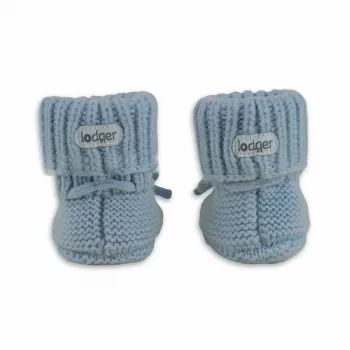 Sapatos Lodger Slipper de lã merino para bebé, Blue Fogg, 6-12 meses