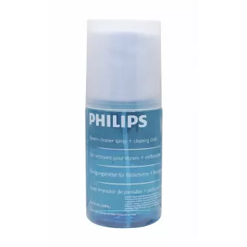 Conjunto de limpeza de ecrãs PHILIPS SVC1116B/10 para LED, LCD, Plasma, OLED, smartphones, tablets, portáteis, TVs - gel spray 200 ml + pano de microfibra