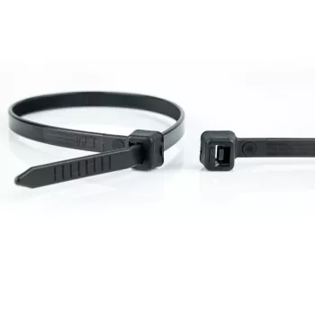 Abraçadeiras WKK 120196071 300 mm x 4,8 mm pretas, resistentes ao calor, estabilizadas aos UV, resistentes a óleo e solventes