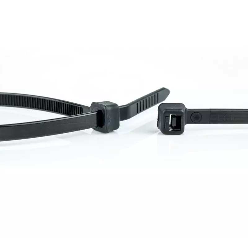 Abraçadeiras WKK 120196071 300 mm x 4,8 mm pretas, resistentes ao calor, estabilizadas aos UV, resistentes a óleo e solventes