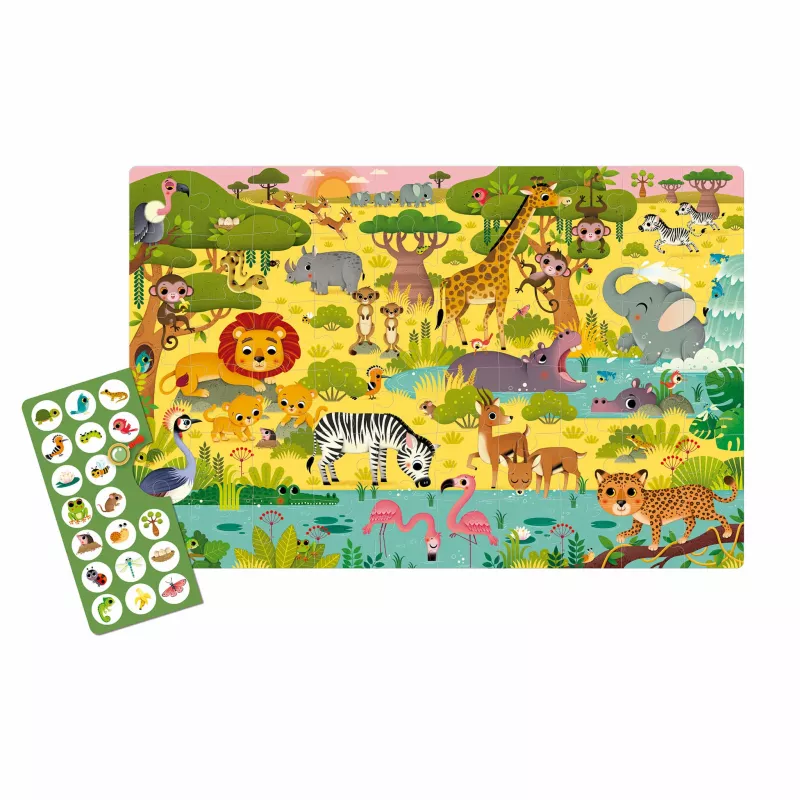 AGIPA Puzzle de Observação Júnior A Savana, 60 peças, Caixa de Cartão, 4+ anos 19221